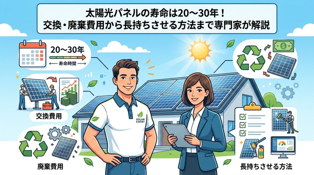 太陽光パネルの寿命は20～30年！交換・廃棄費用から長持ちさせる方法まで専門家が解説