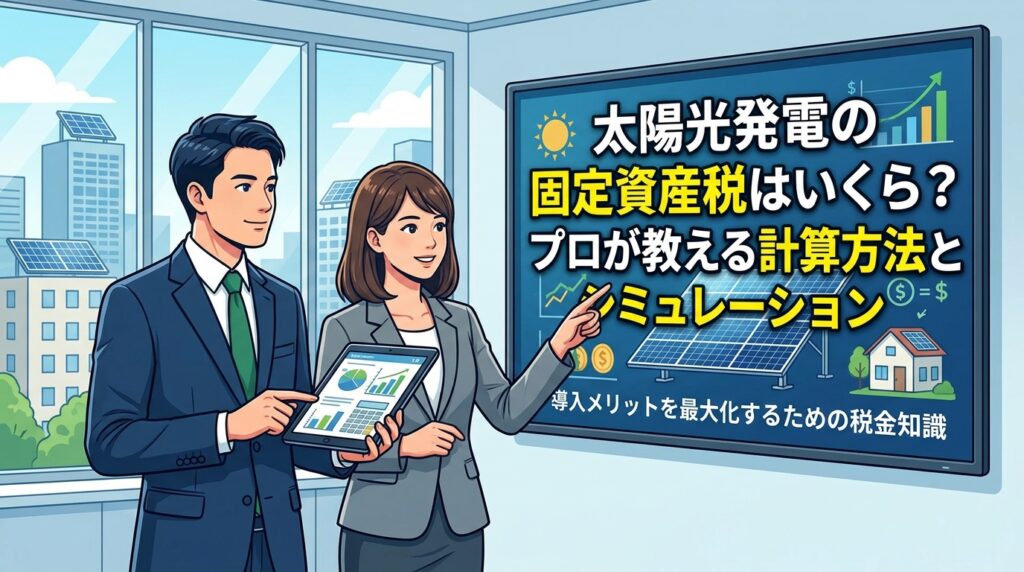 太陽光発電の固定資産税はいくら？プロが教える計算方法とシミュレーション